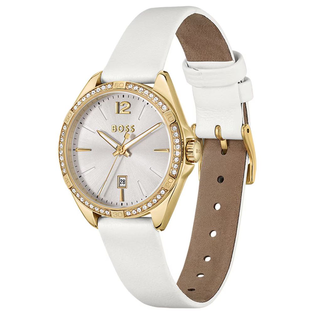 Hugo Boss White Stainless Steel Dress Watch - Image 2