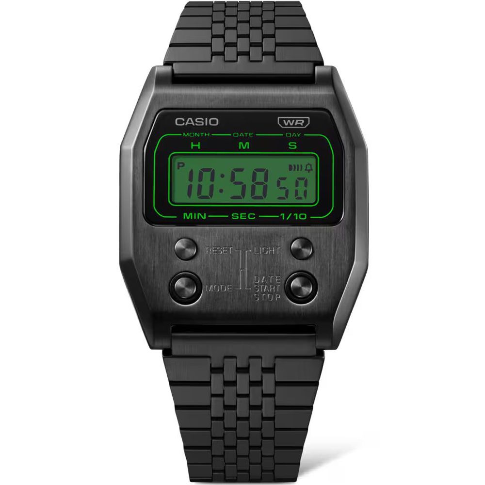 Casio Black Stainless Steel Digital Watch - Image 2