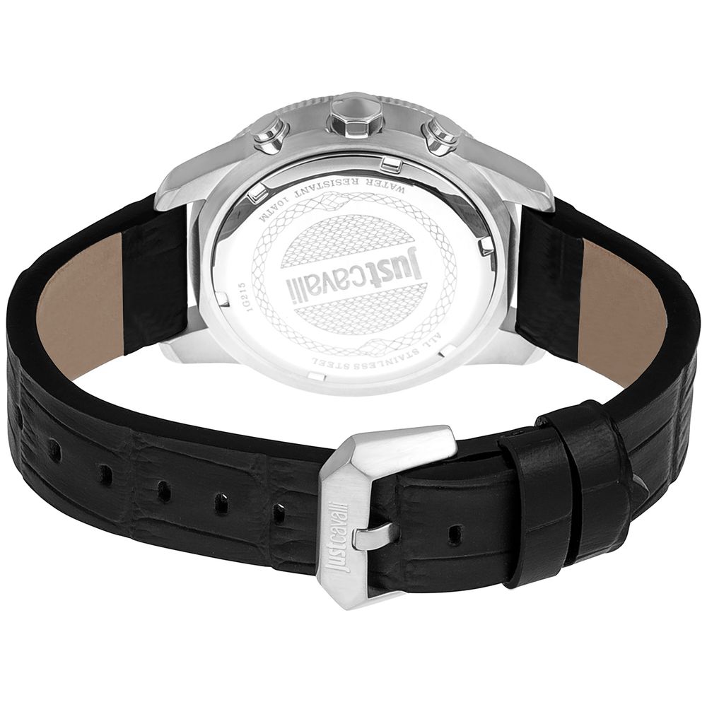 Just Cavalli Black Leather Watch - Image 2