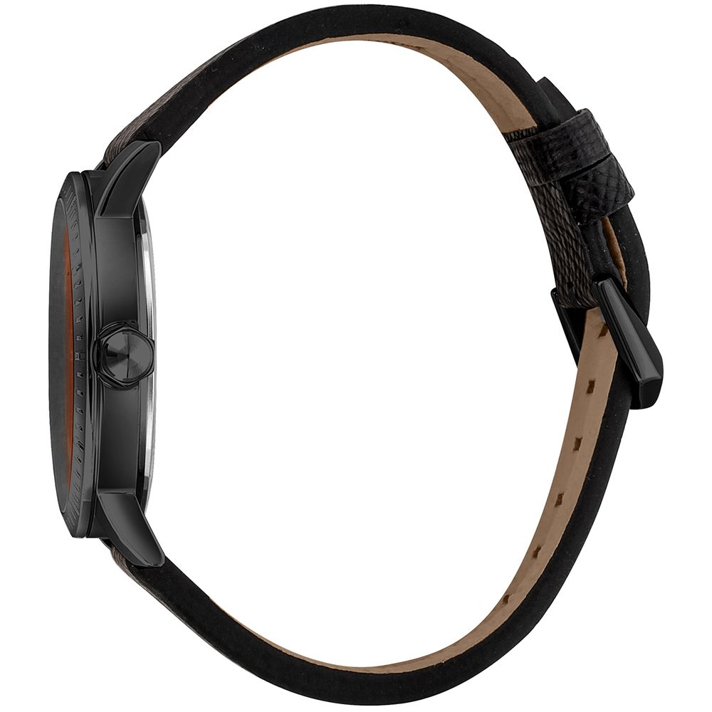 Just Cavalli Black Leather Dress Watch - Image 3