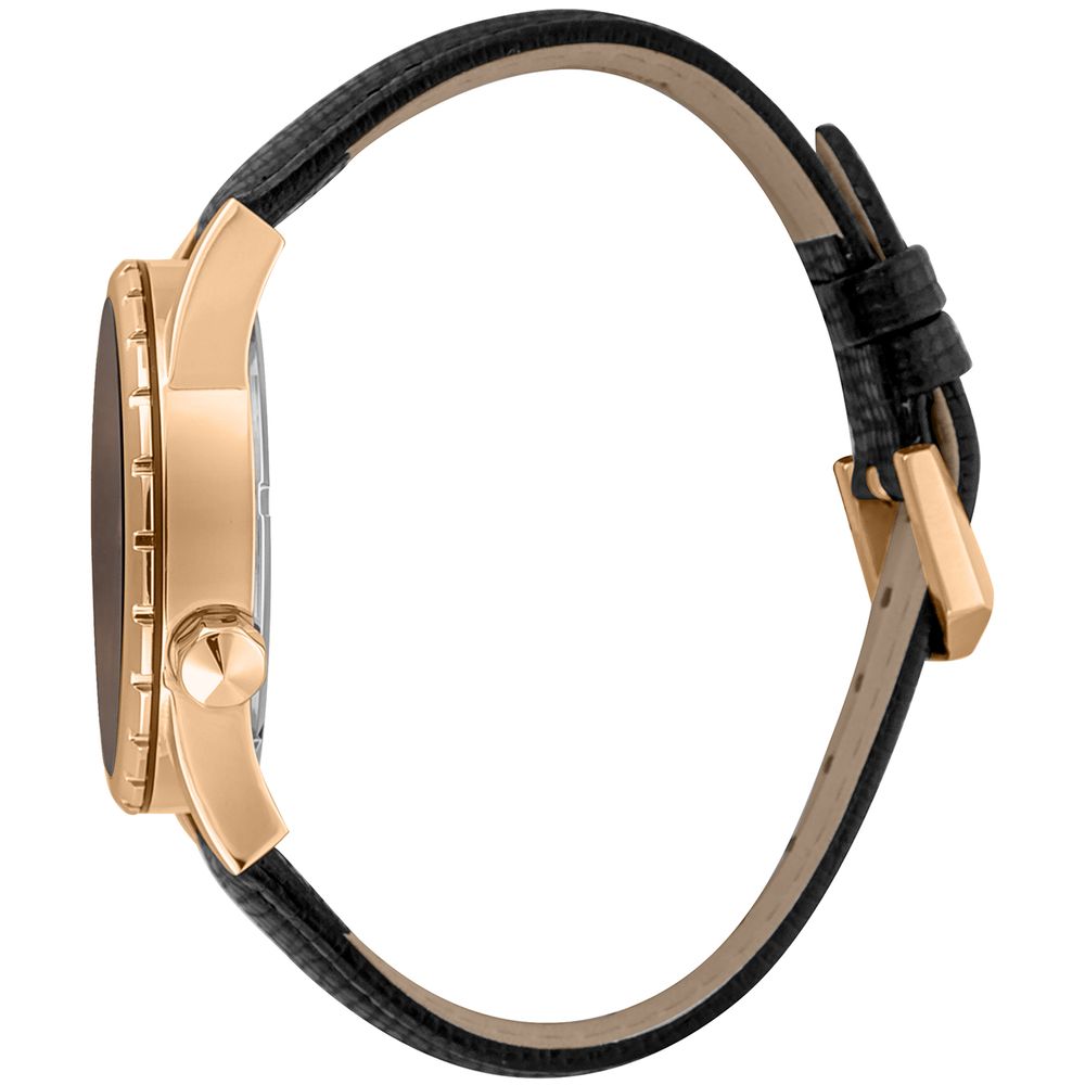 Just Cavalli Black Leather Dress Watch - Image 3