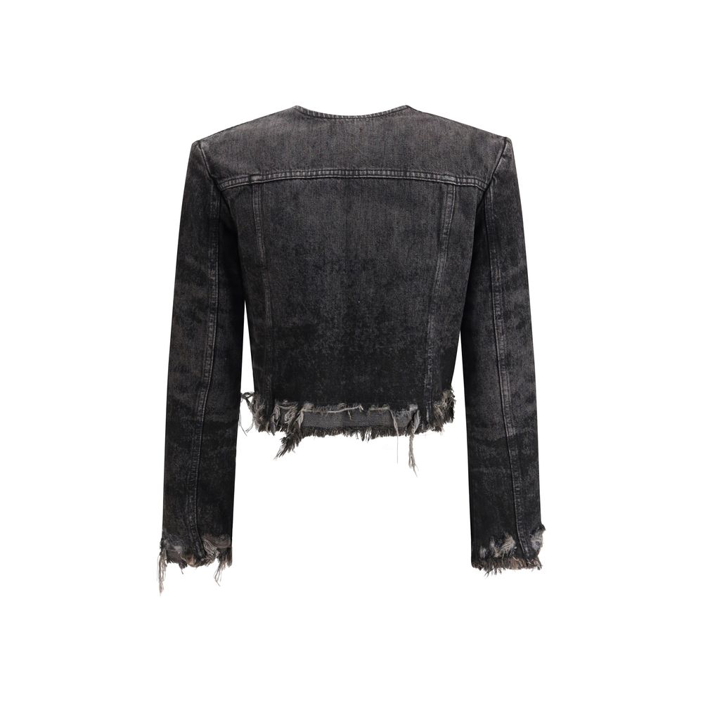 Diesel Gray Cotton Denim Jacket - Image 2