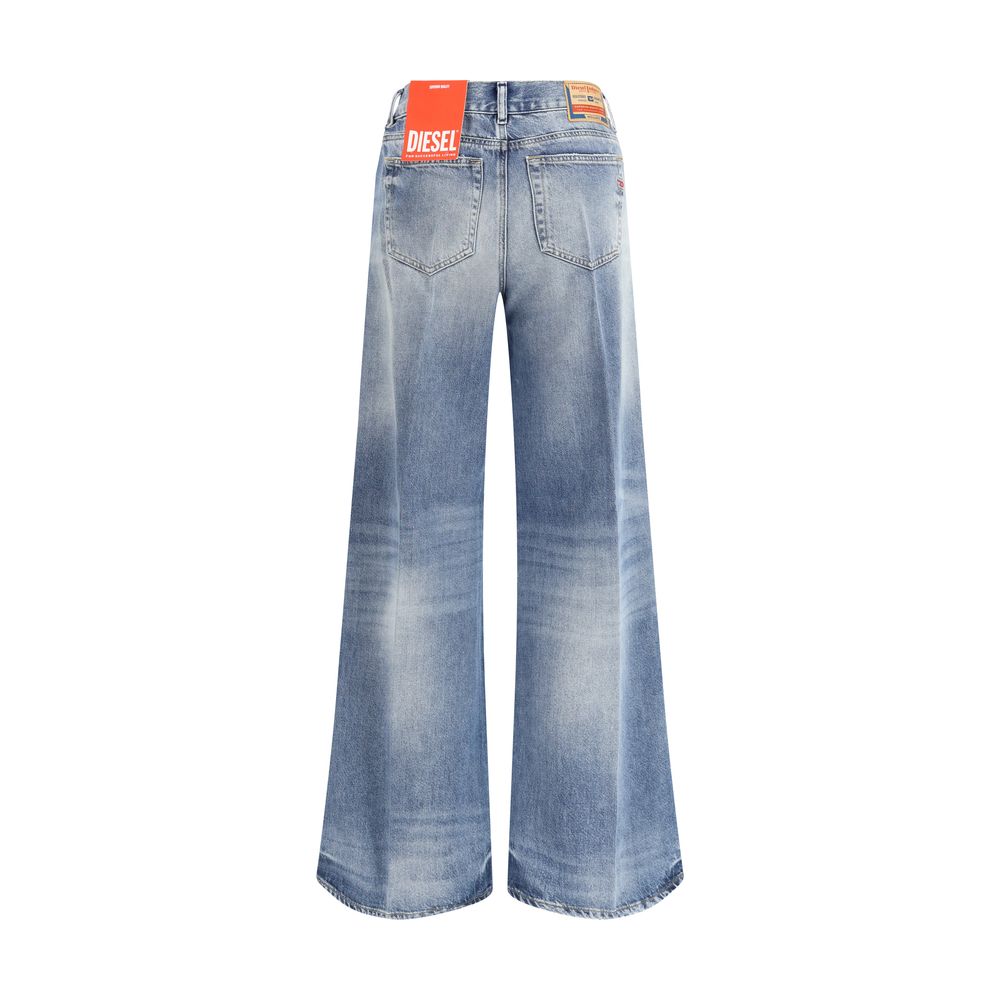 Diesel Light Blue Cotton Bootcut Jeans - Image 2