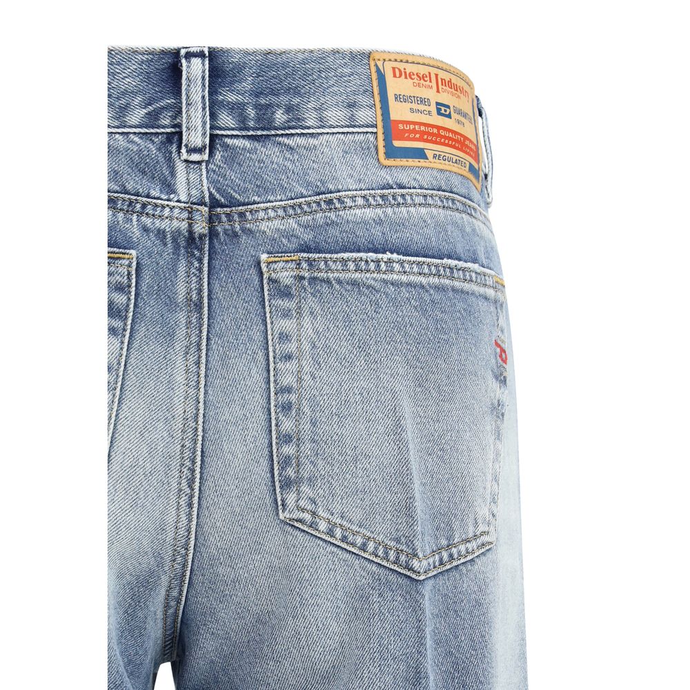 Diesel Light Blue Cotton Bootcut Jeans - Image 3