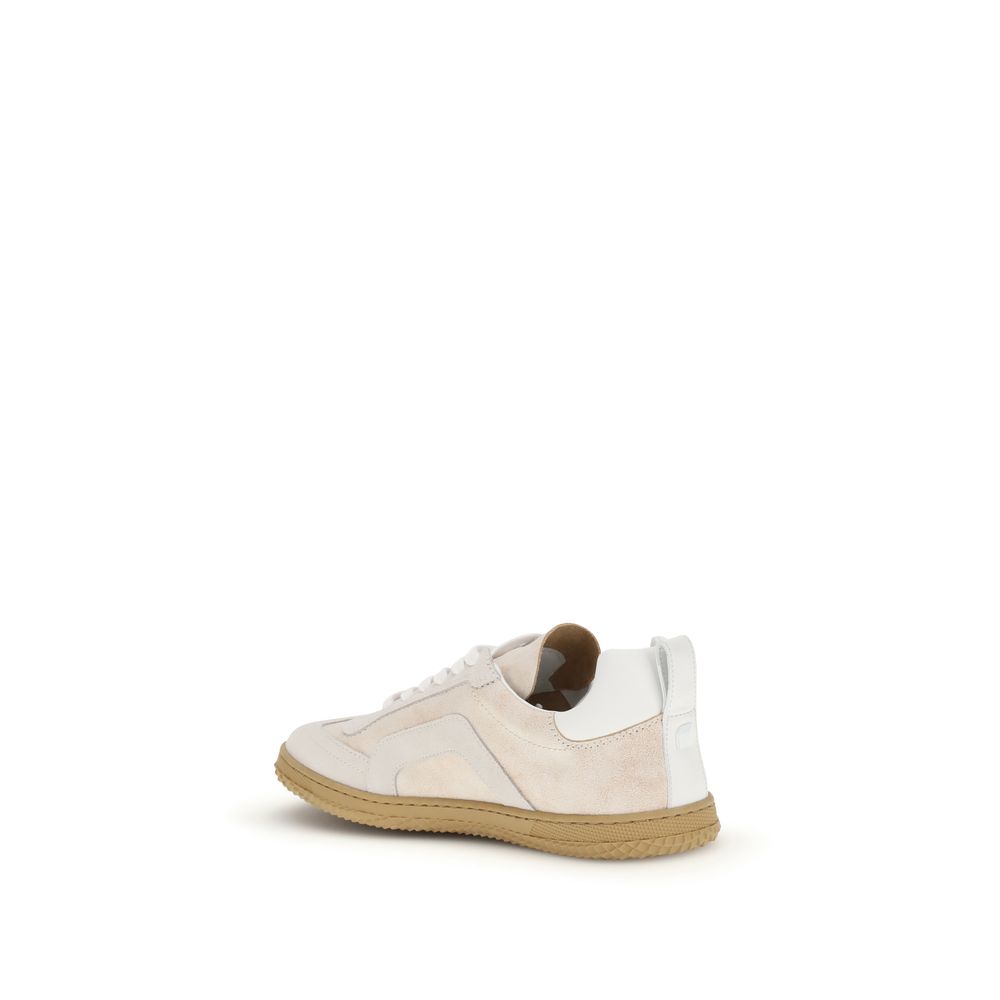 Pierre Hardy Cream Calf Leather Bos Taurus Low Top Sneakers - Image 3