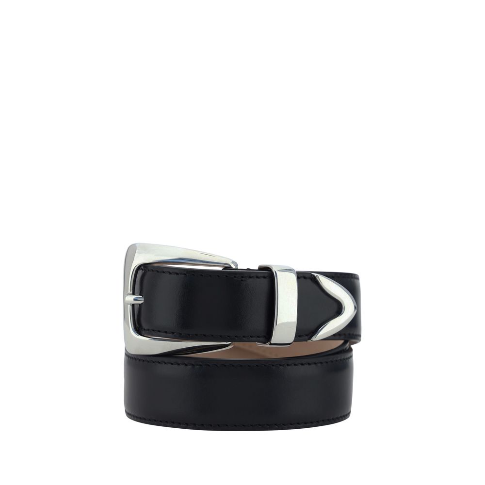 Khaite Black Calf Leather Bos Taurus Regular Belt - Image 2