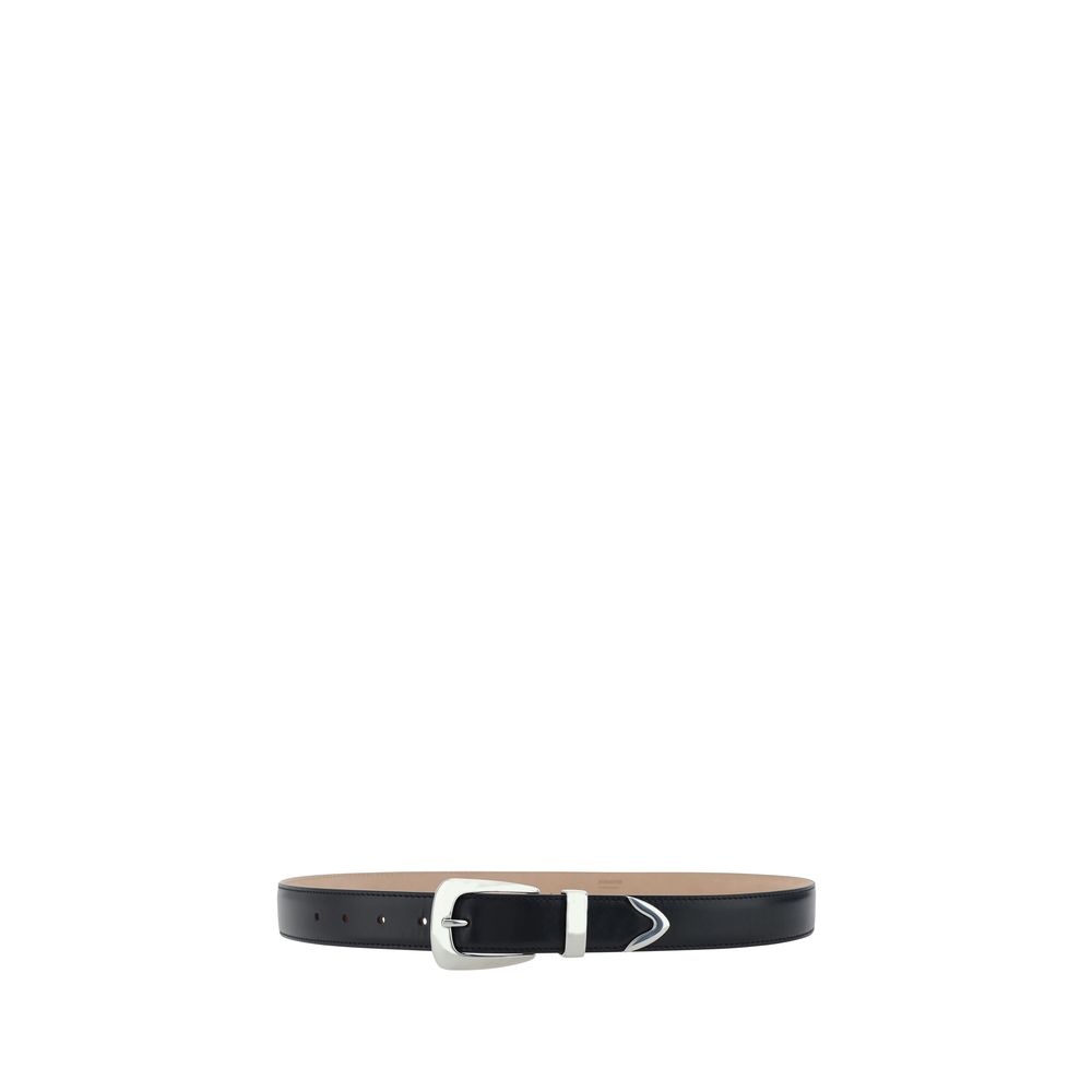 Khaite Black Calf Leather Bos Taurus Regular Belt - Image 4