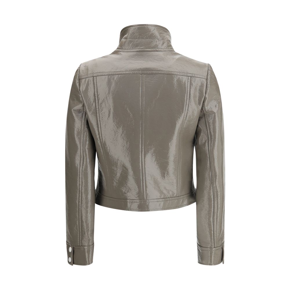 Courrèges Gray Cotton Full-Length Jacket - Image 2
