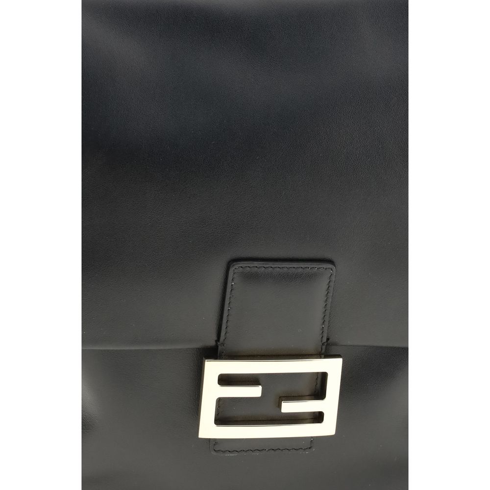 Fendi Black Calf Leather Bos Taurus Backpack - Image 3
