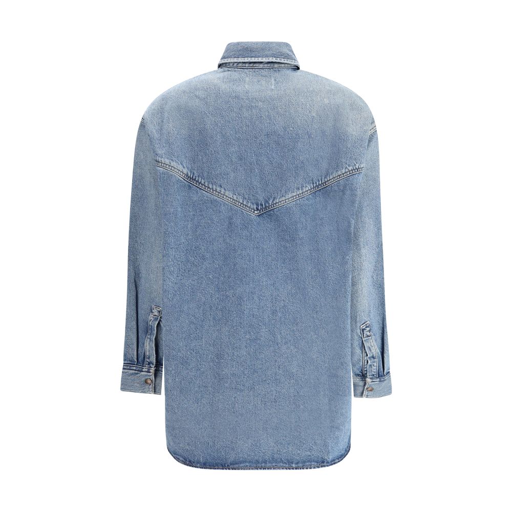 Agolde Blue Denim Shirt - Image 2