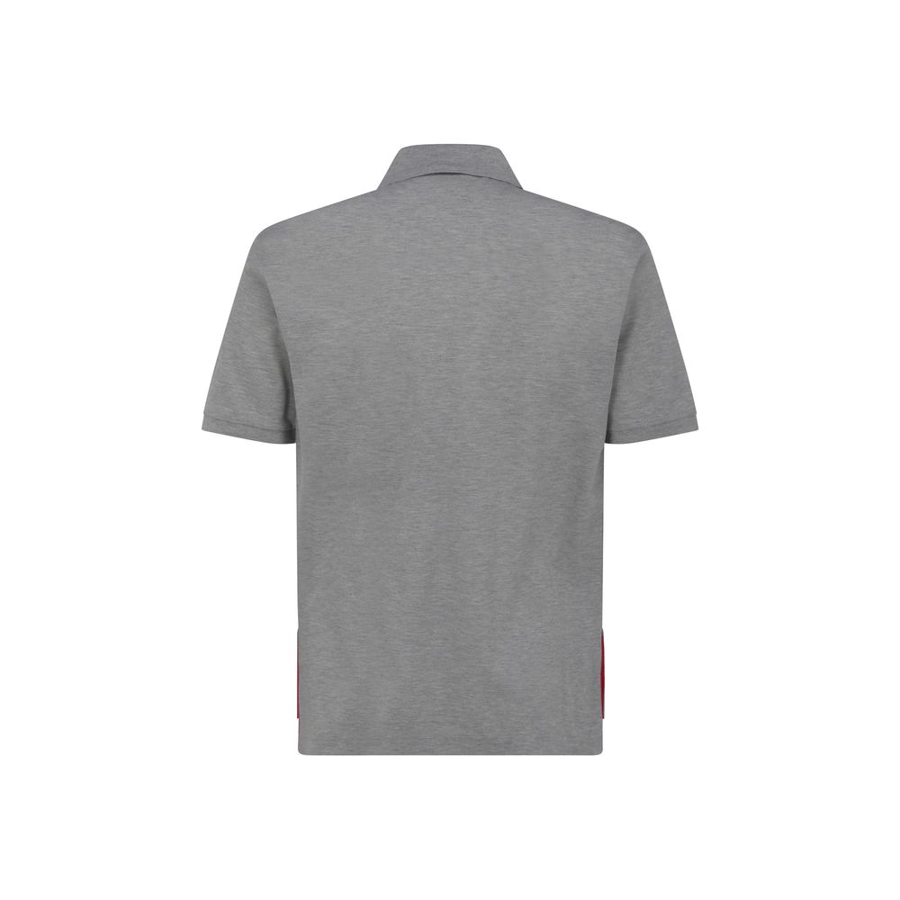 Thom Browne Gray Cotton Polo Shirt - Image 2