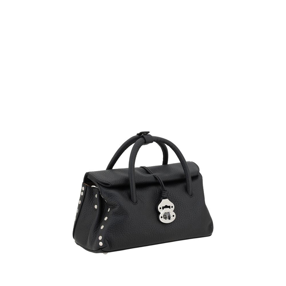 Zanellato Black Calf Leather Bos Taurus Shoulder Bag - Image 2
