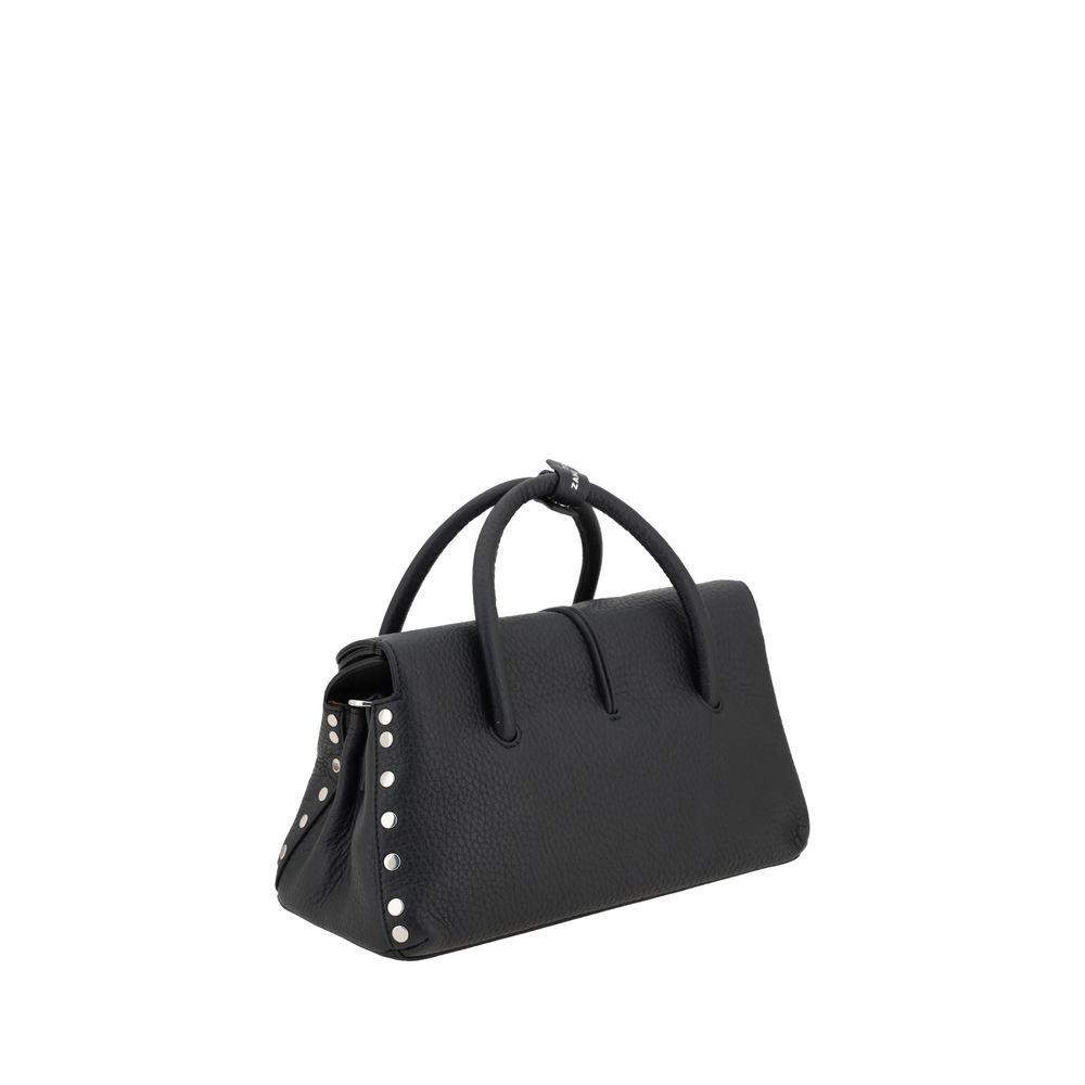 Zanellato Black Calf Leather Bos Taurus Shoulder Bag - Image 3