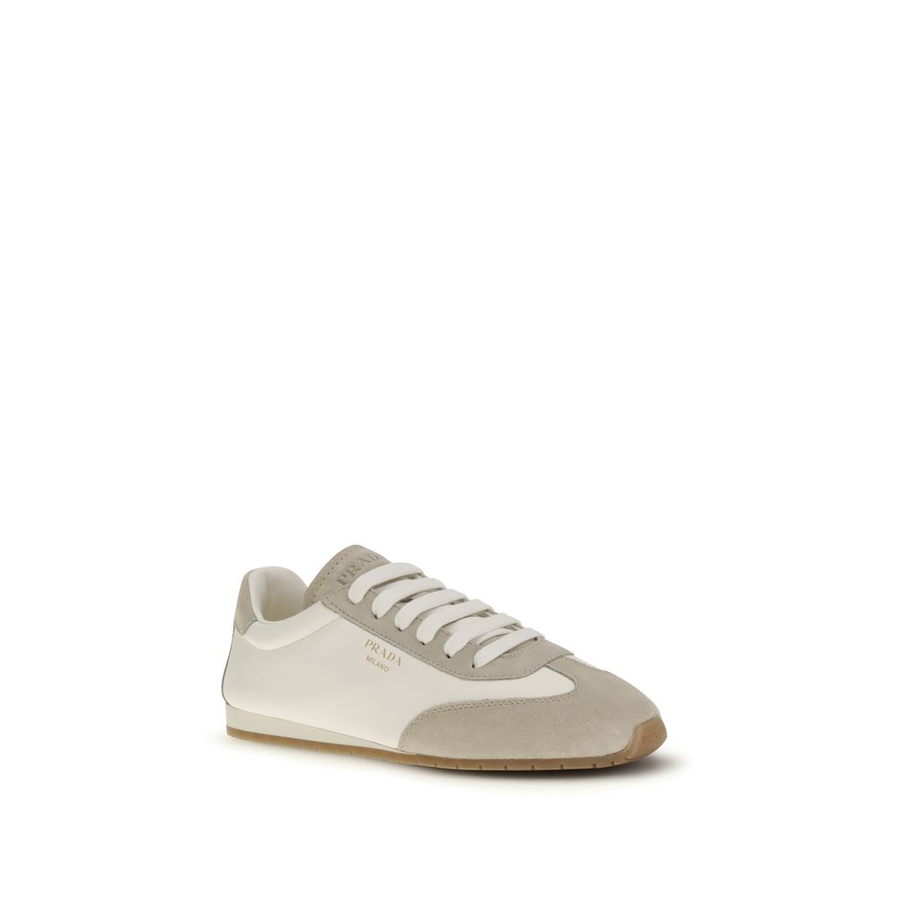 Prada Cream Lamb Ovis Aries Aries Low Top Sneakers - Image 2