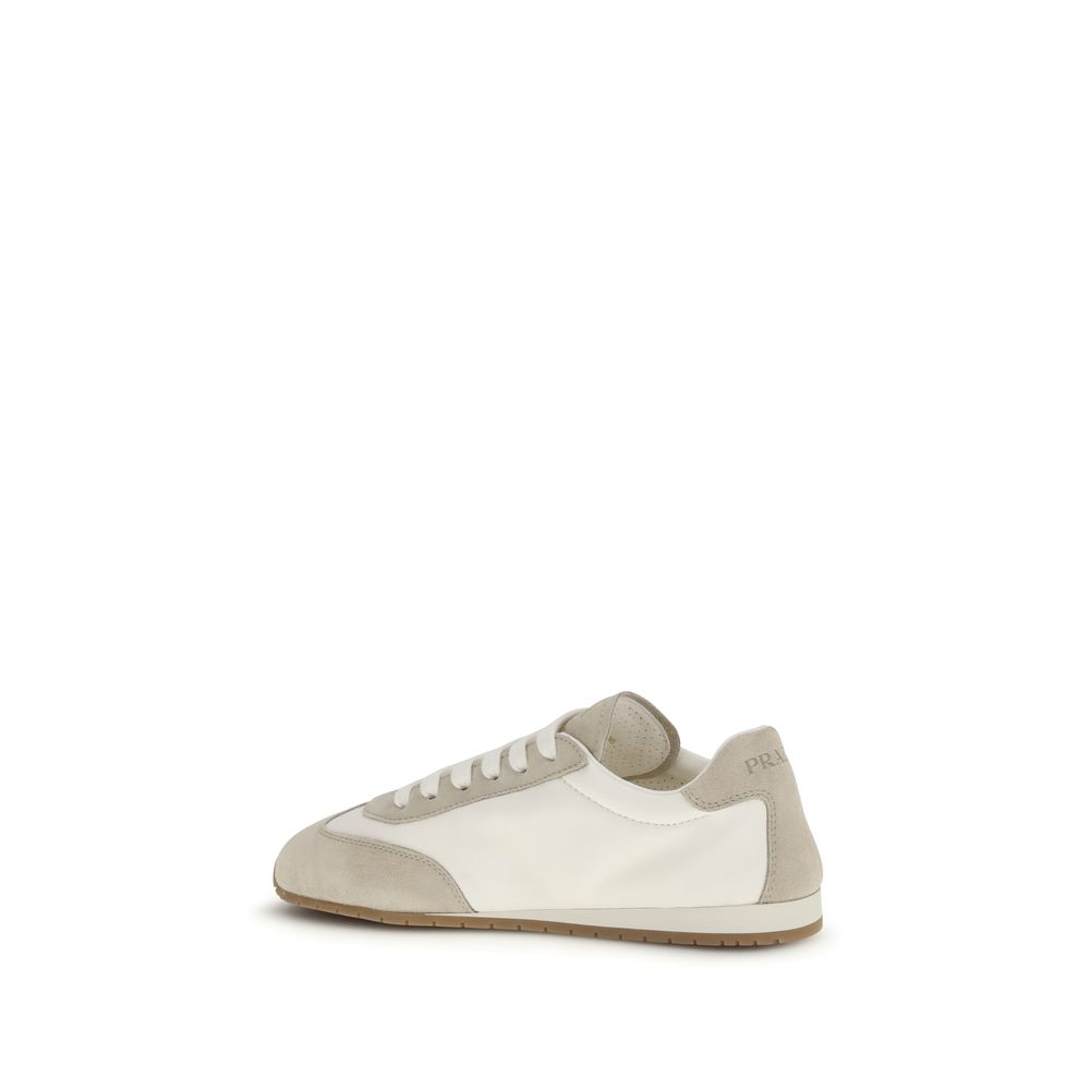 Prada Cream Lamb Ovis Aries Aries Low Top Sneakers - Image 3