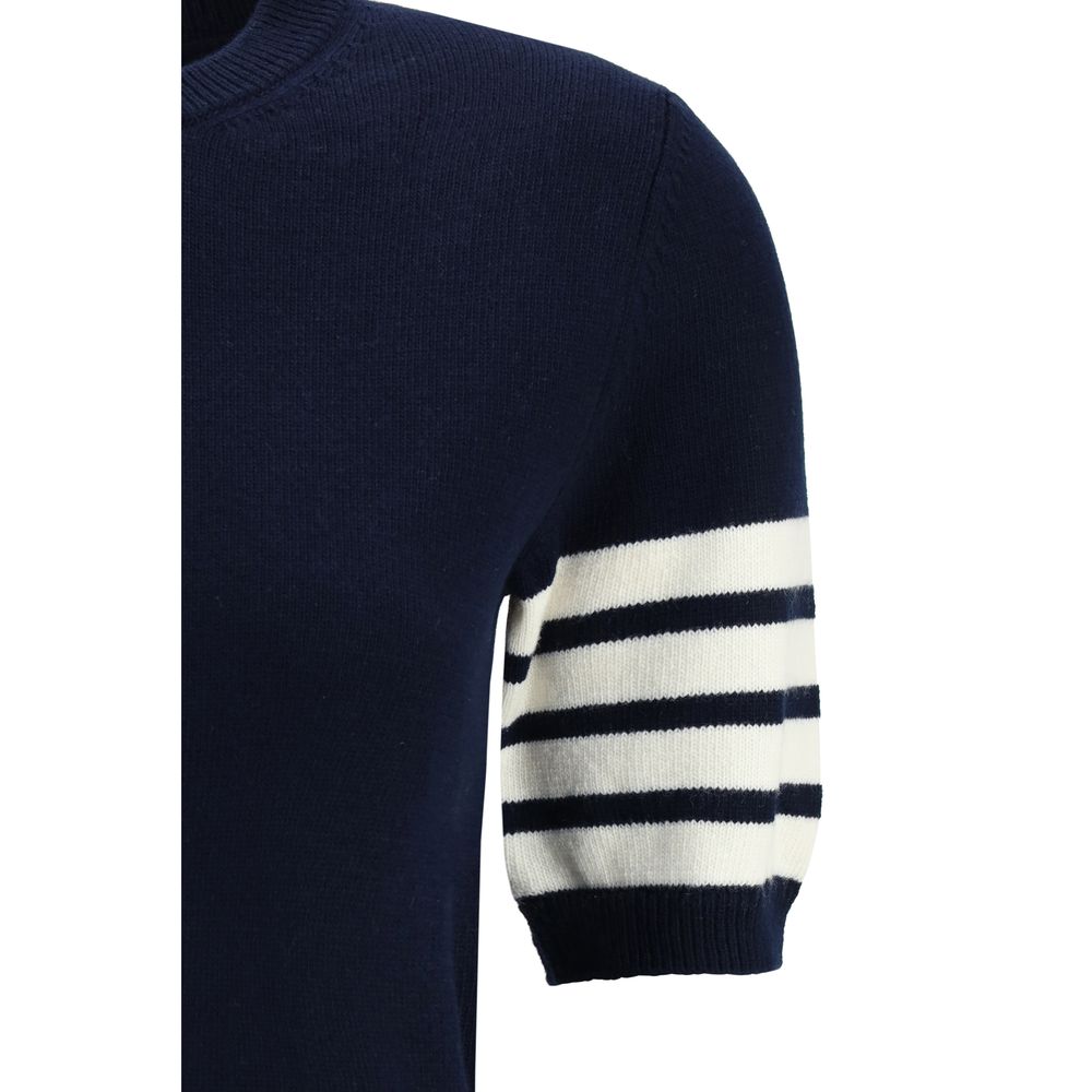 Thom Browne Blue Fleece Wool Sweatshirt - Image 3