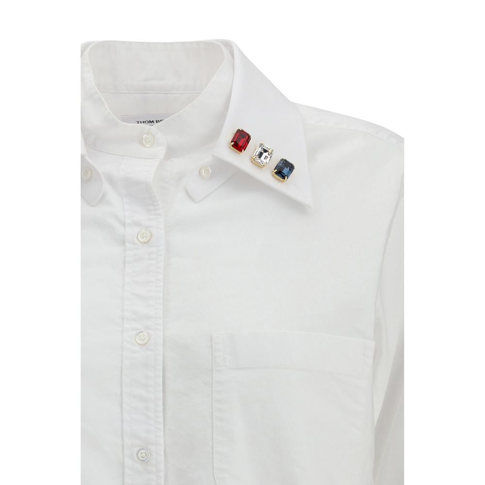 Thom Browne White Cotton Dress Shirt - Image 3