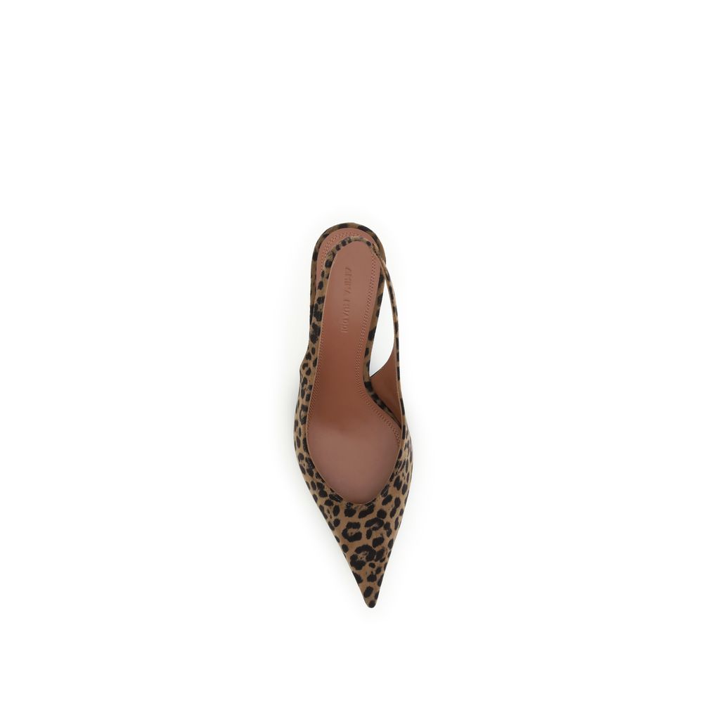 Amina Muaddi Multicolor Calf Leather Bos Taurus High Heel Pumps - Image 4