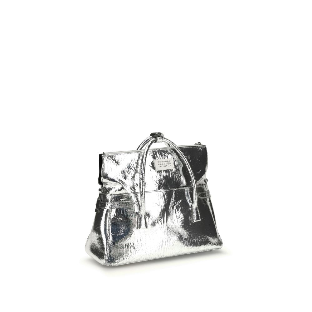 Margiela Silver Calf Leather Bos Taurus Handbag - Image 2