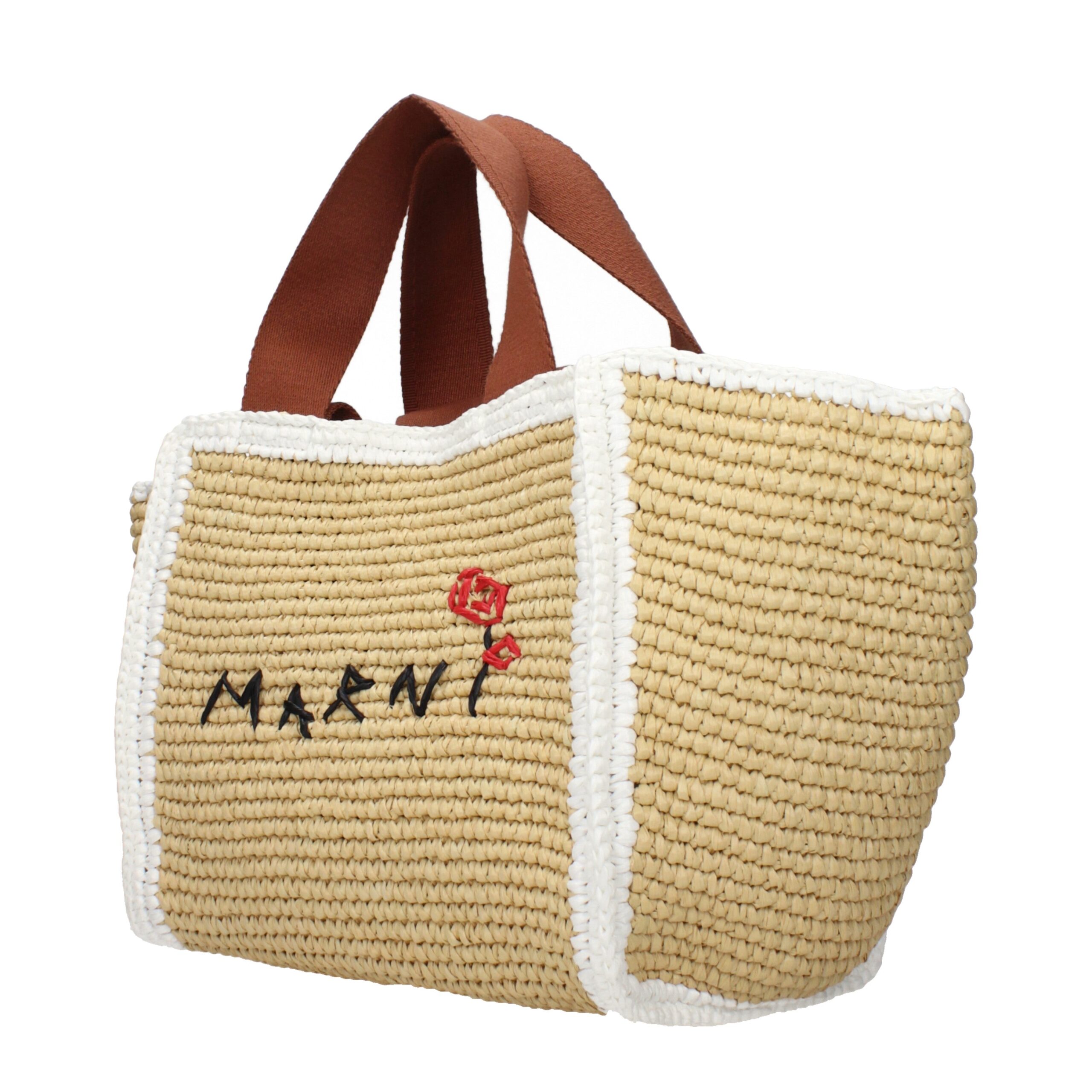Marni Beige Raffia Handbag - Image 2