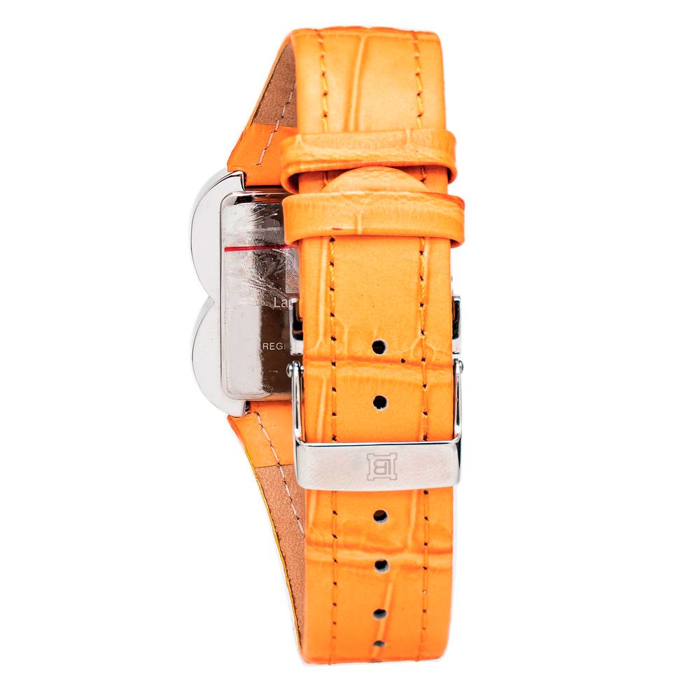 Laura Biagiotti Orange Leather Bracelet Watch - Image 2