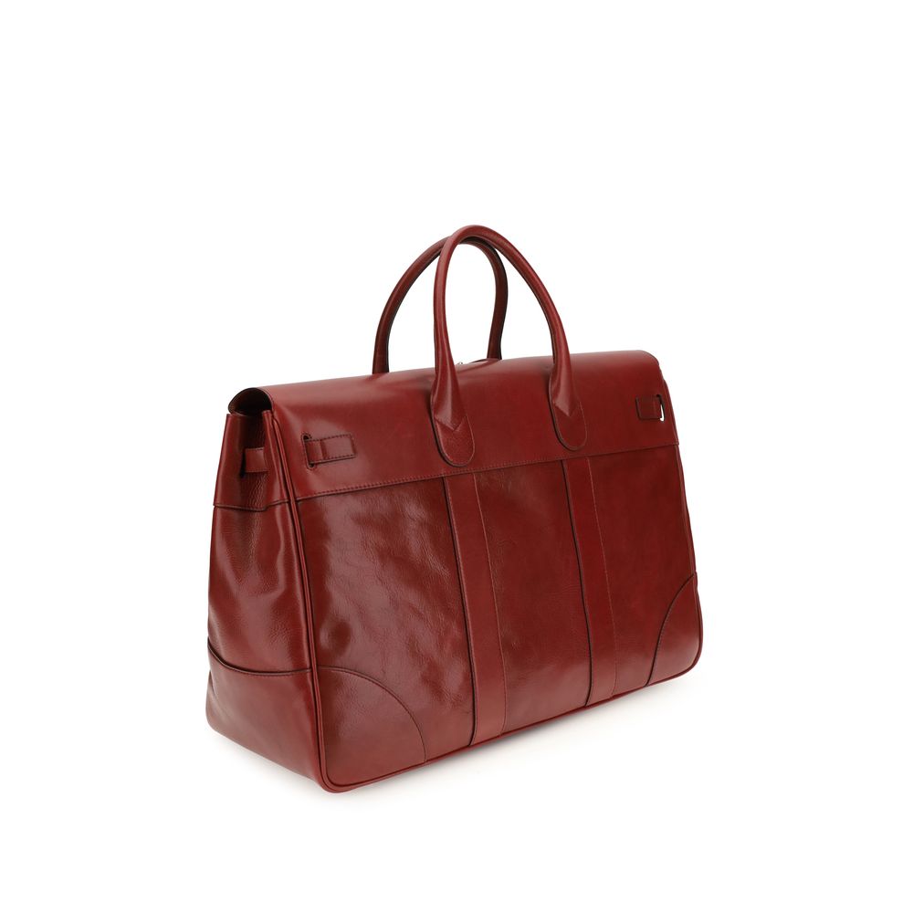 Brunello Cucinelli Bordeaux Calf Leather Bos Taurus Luggage And Travel - Image 3