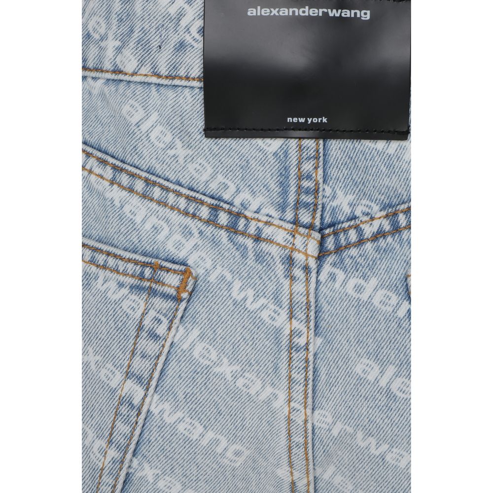 Alexander Wang Blue Cotton Bermuda Shorts - Image 3