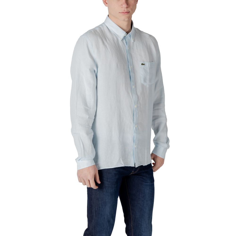 Lacoste Blue Linen Shirt - Image 3