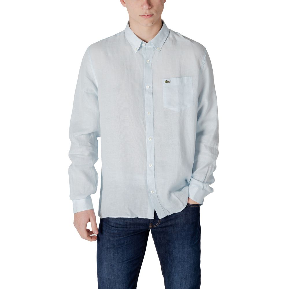Lacoste Blue Linen Shirt - Image 5