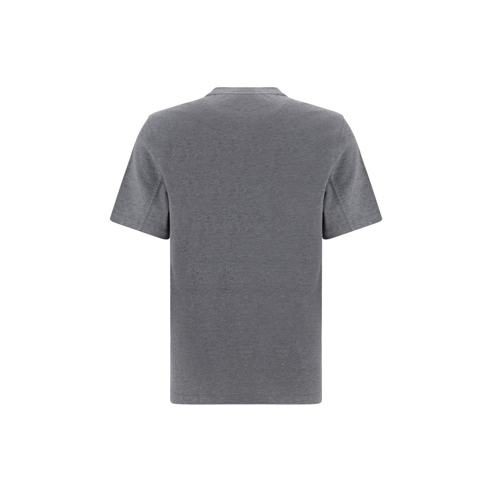 Brunello Cucinelli Gray Cotton T-Shirt - Image 2