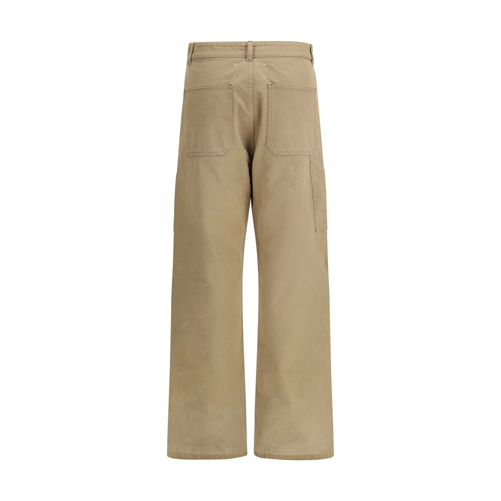 Margiela Beige Cotton Cargo Pants - Image 2