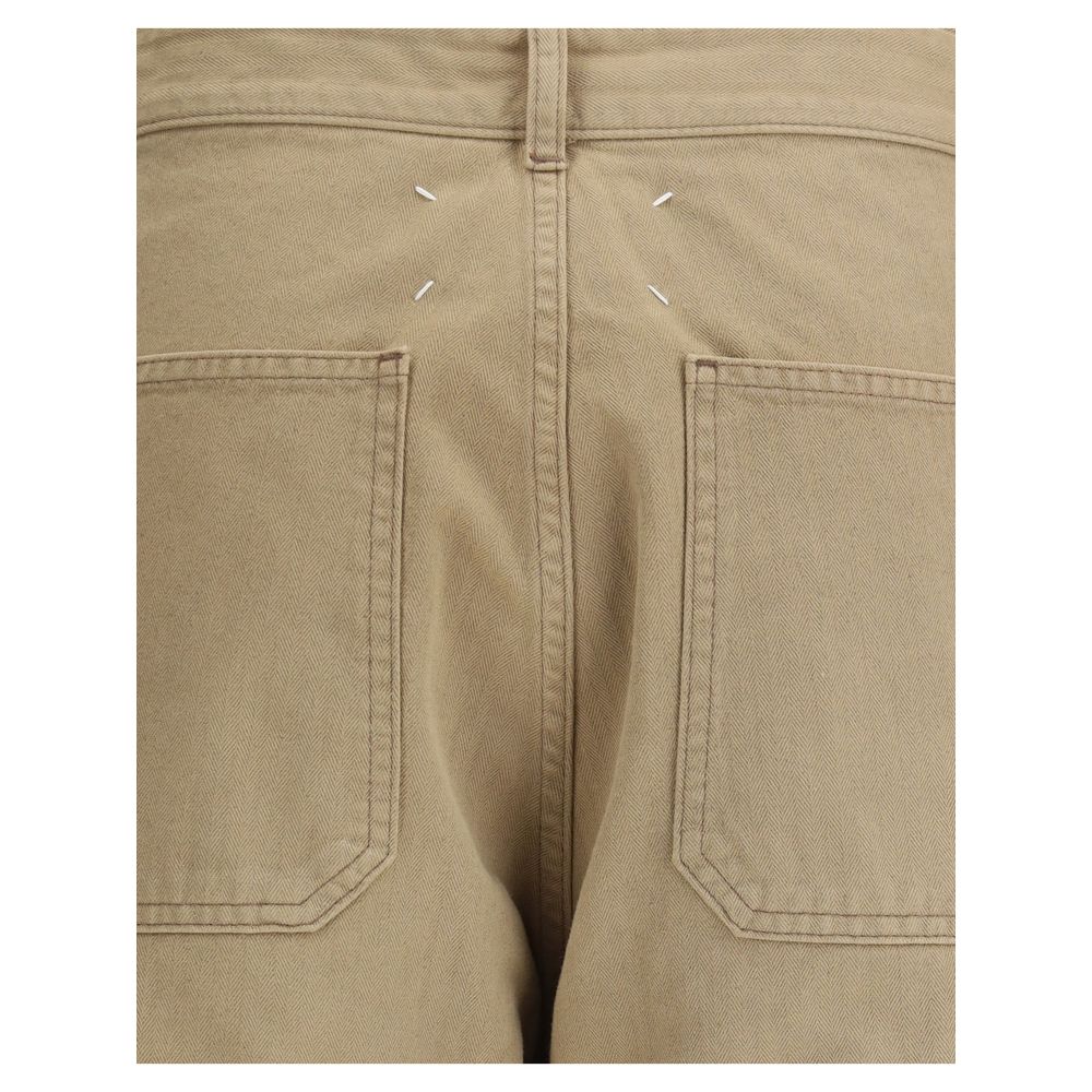 Margiela Beige Cotton Cargo Pants - Image 3