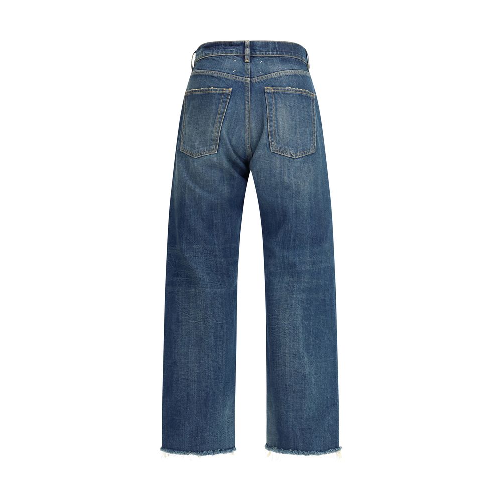 Margiela Blue Cotton Straight-Leg Jeans - Image 2