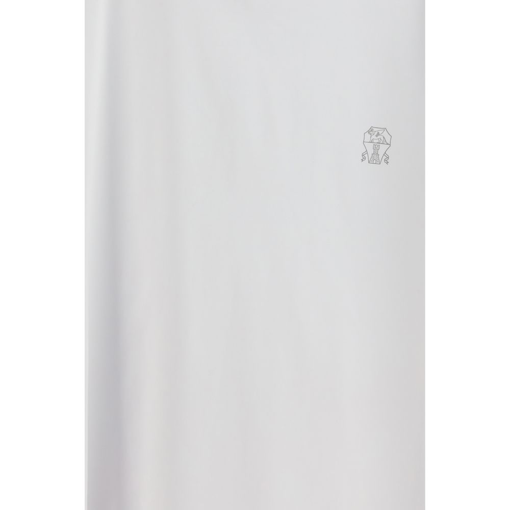 Brunello Cucinelli White Cotton T-Shirt - Image 3