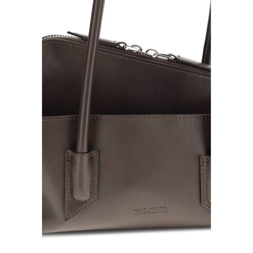 The Attico Brown Calf Leather Bos Taurus Shoulder Bag - Image 4