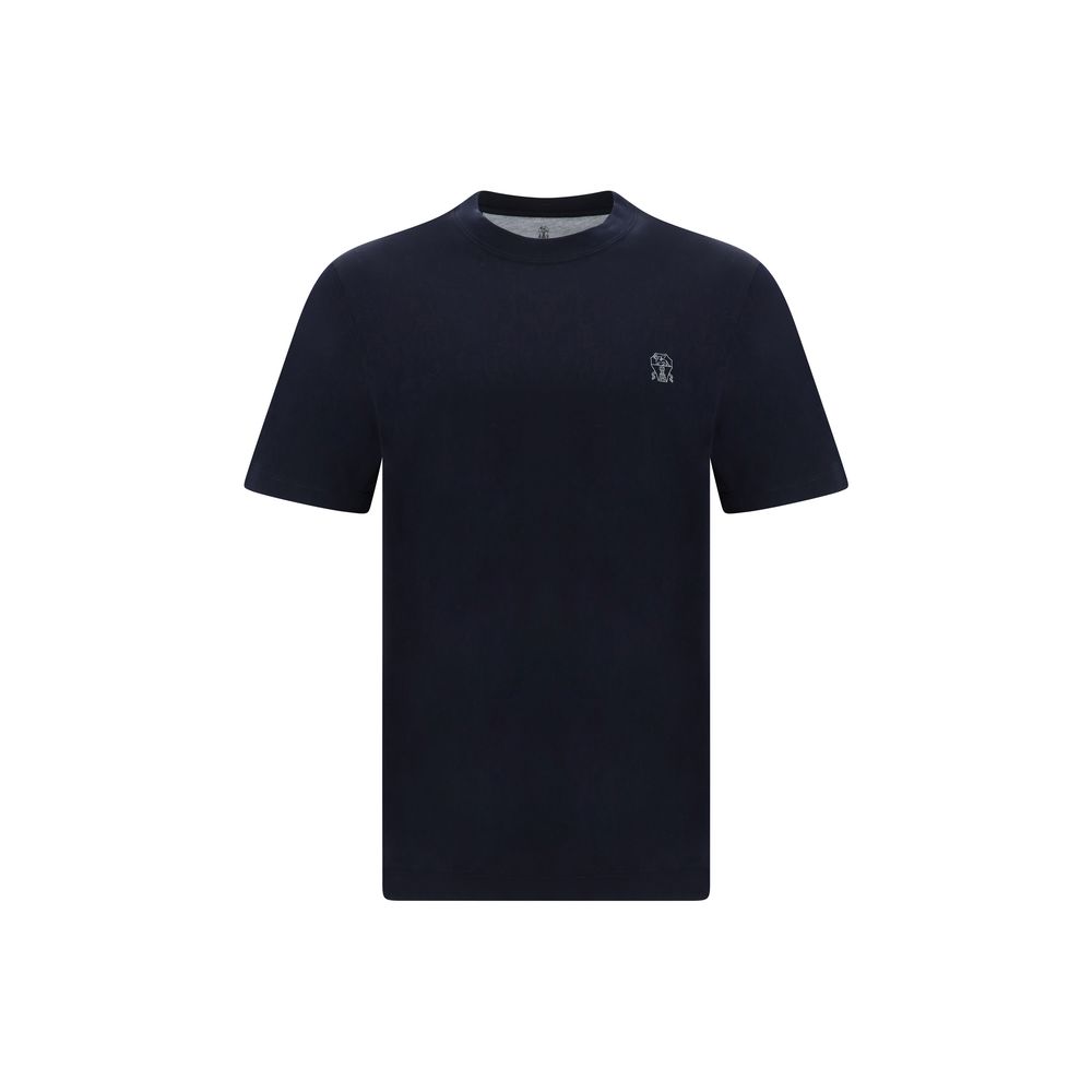 Brunello Cucinelli Blue Cotton T-Shirt