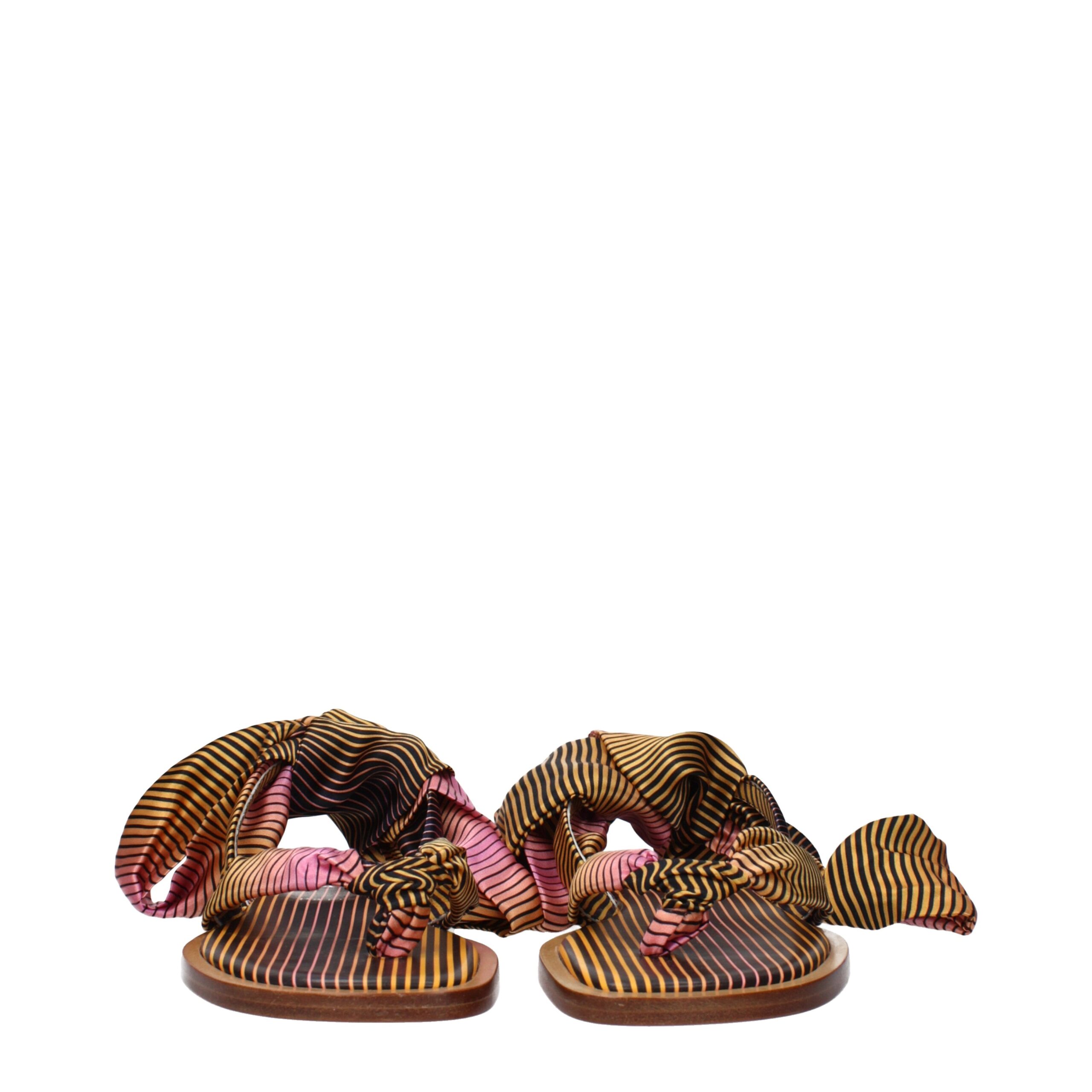 Christian Louboutin Multicolor Fabric Flip-Flop Sandals - Image 3