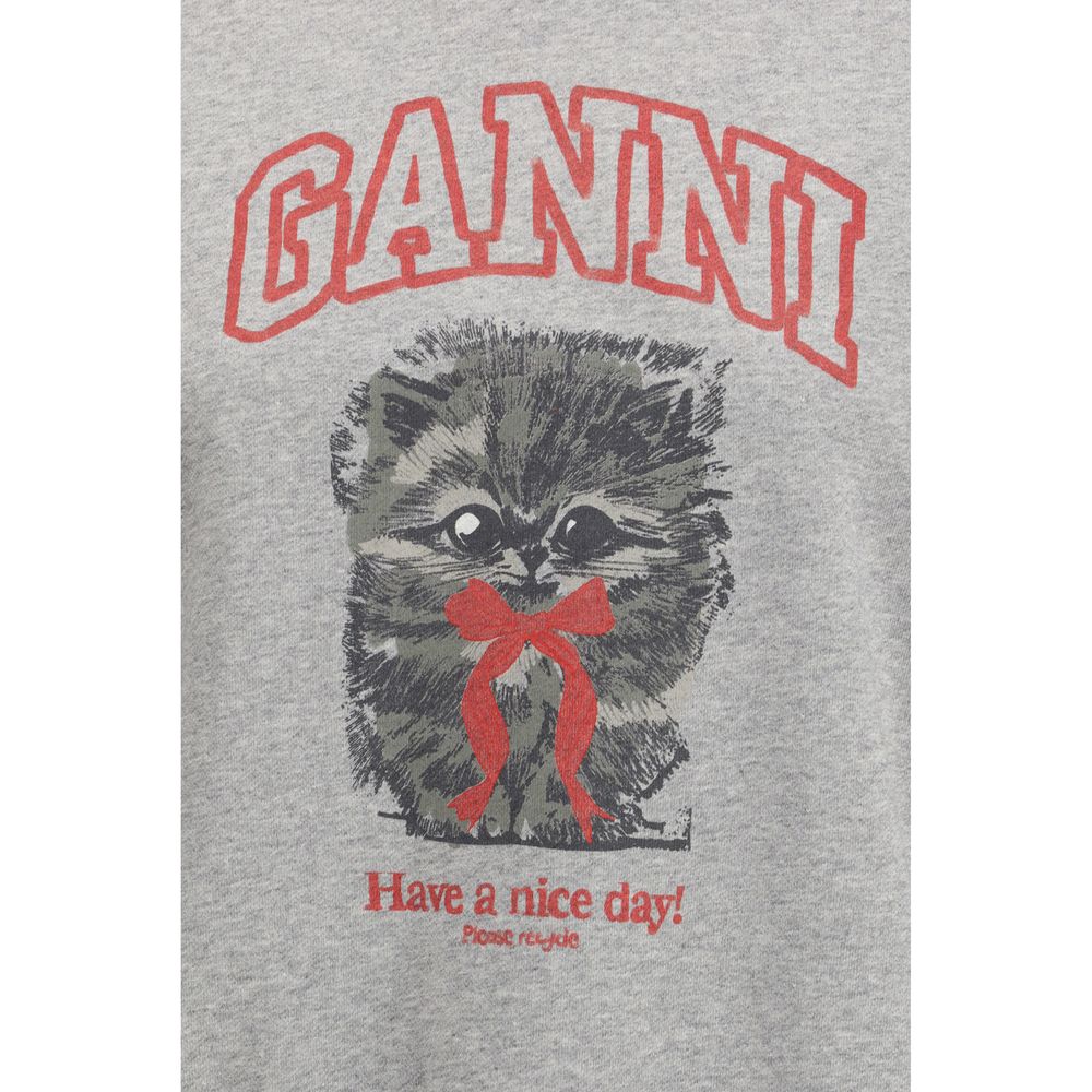 Ganni Gray Cotton Sweatshirt - Image 3
