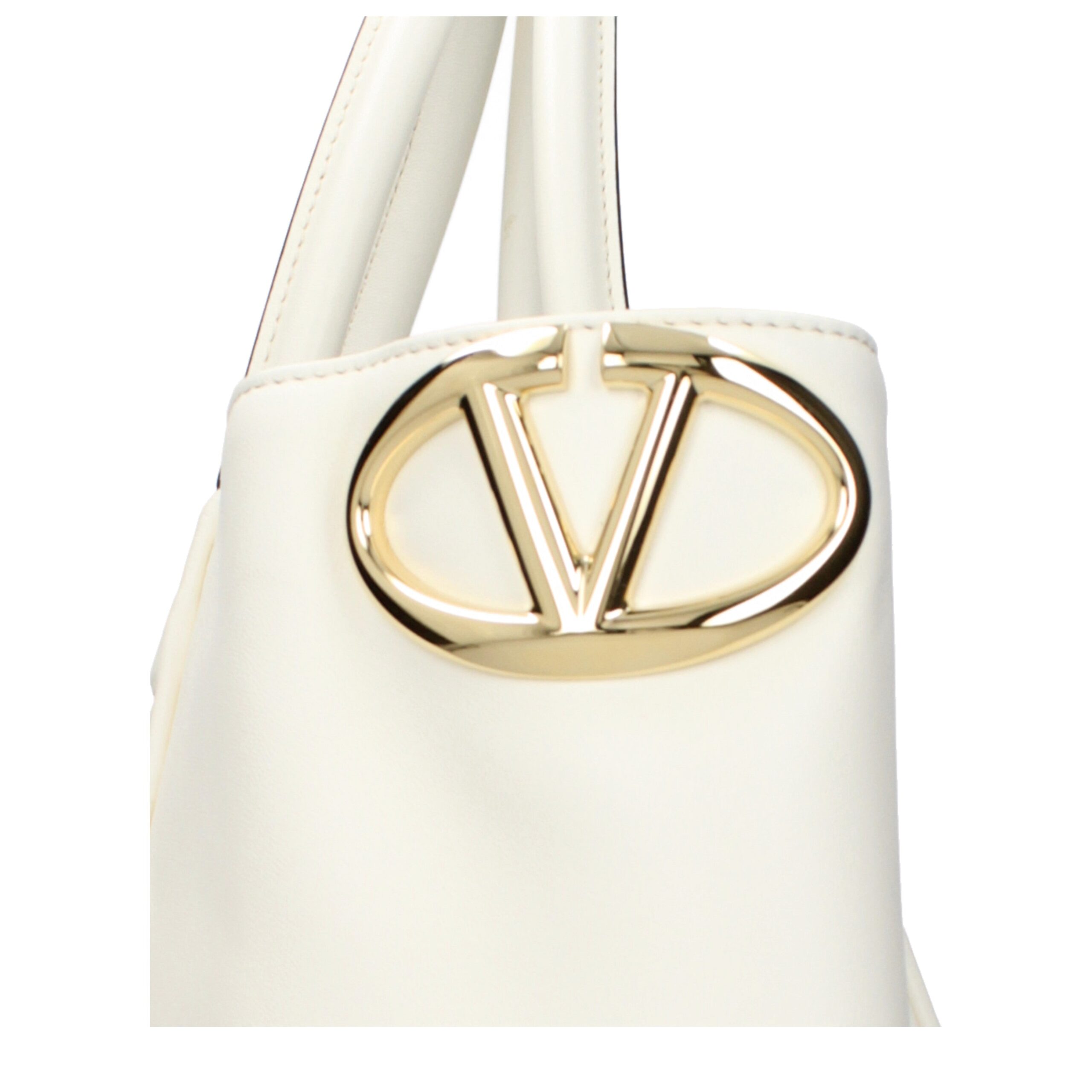Valentino Garavani Beige Leather Handbag - Image 4