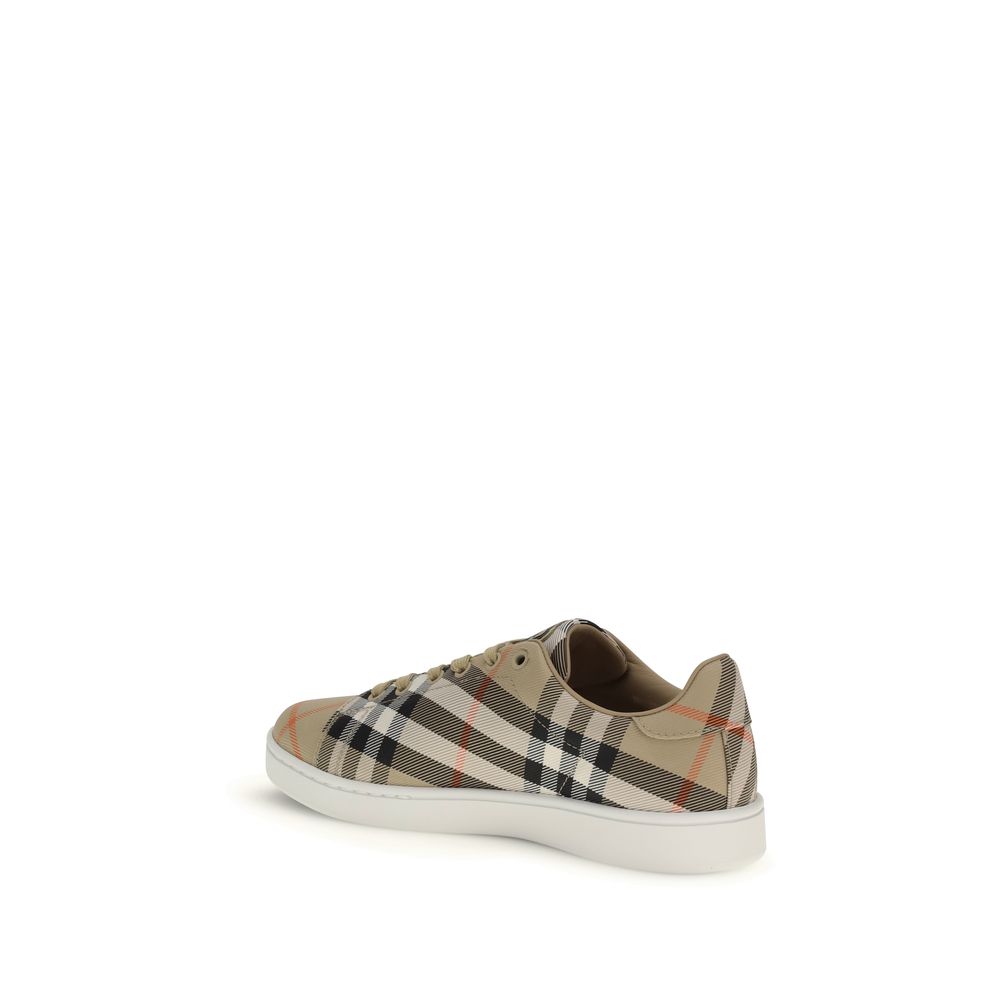 Burberry Beige Nylon Low Top Sneakers - Image 3