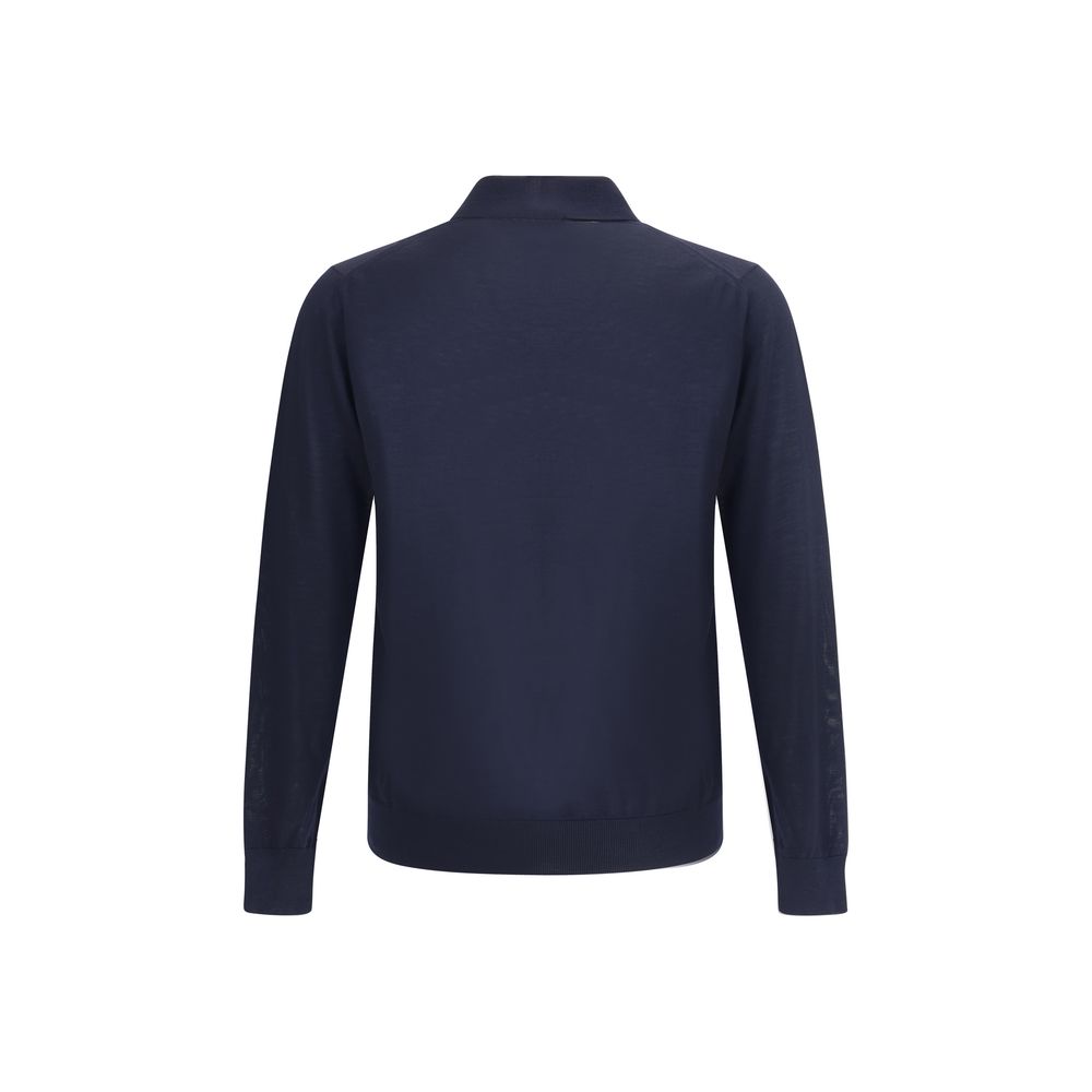Prada Blue Fleece Wool Sweatshirt - Image 2
