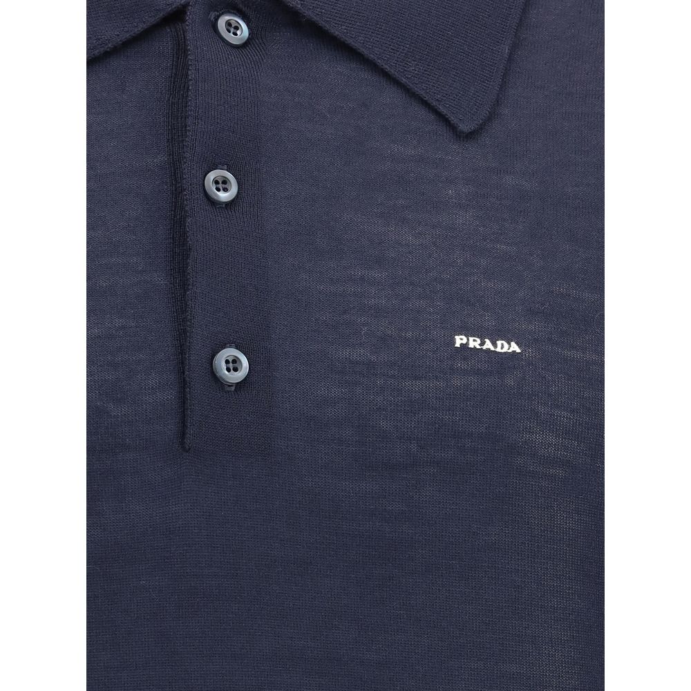 Prada Blue Fleece Wool Sweatshirt - Image 3
