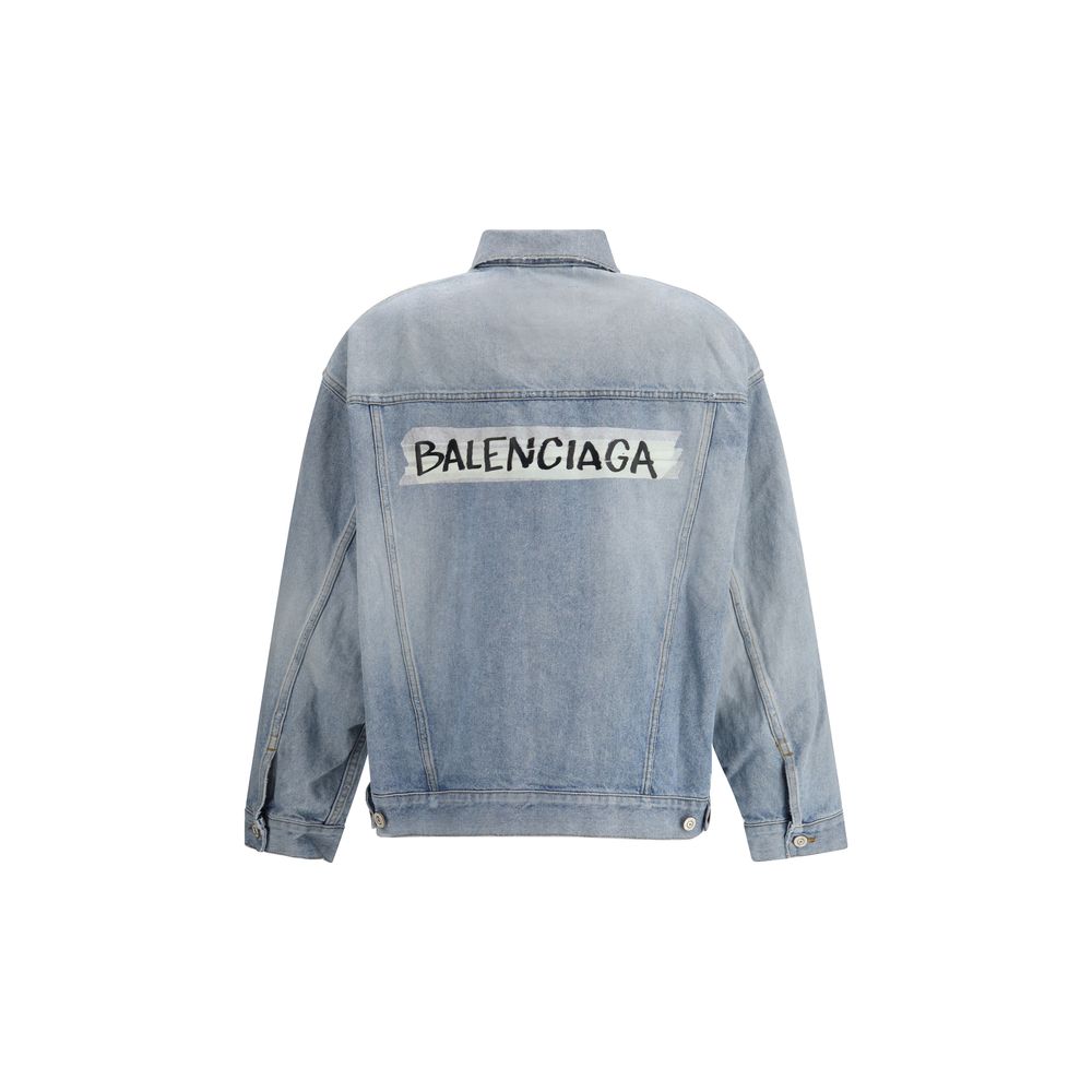 Balenciaga Light Blue Cotton Denim Jacket - Image 2