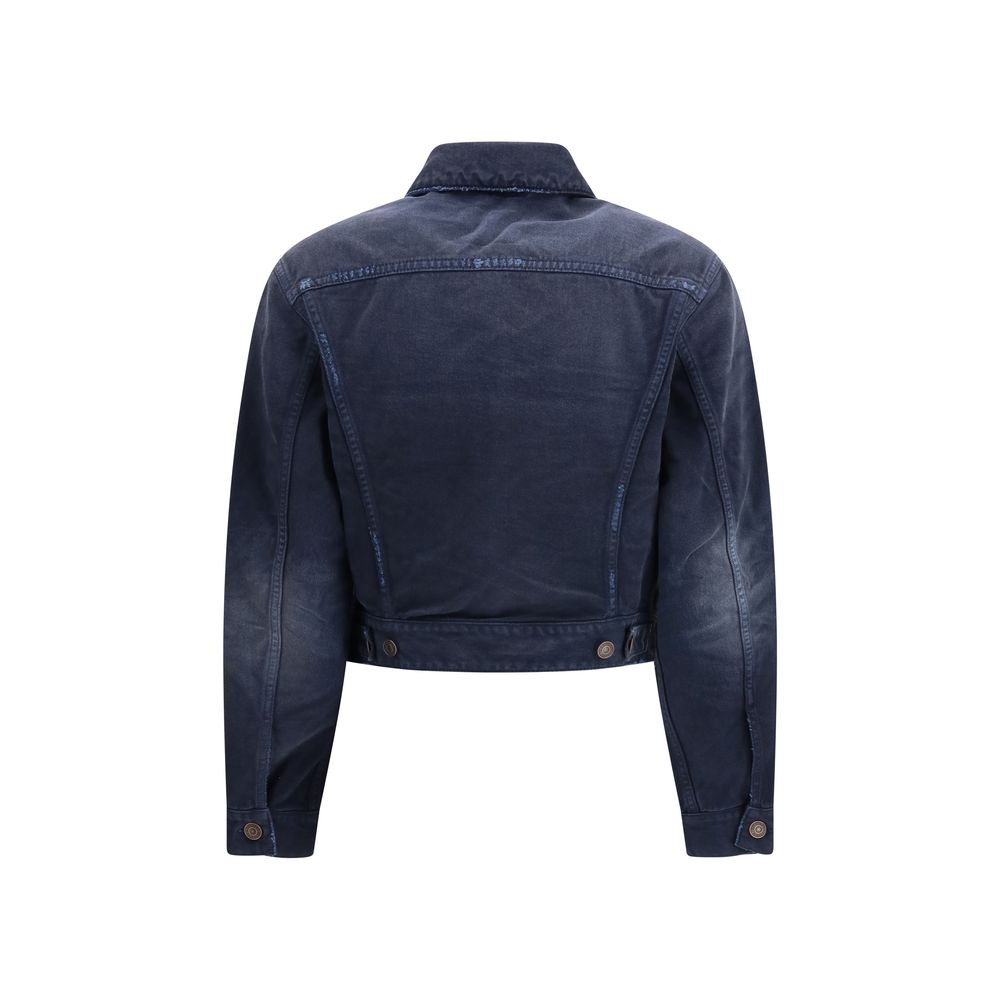 Balenciaga Blue Cotton Denim Jacket - Image 2