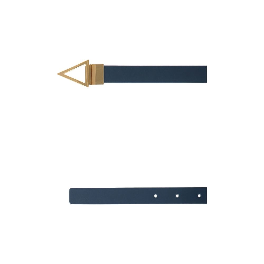 Bottega Veneta Blue Leather Regular Belt - Image 2