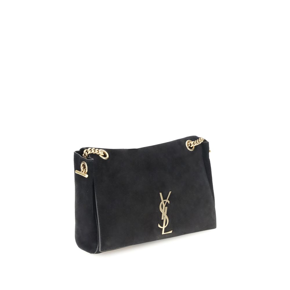 Saint Laurent Black Calf Leather Bos Taurus Shoulder Bag - Image 4