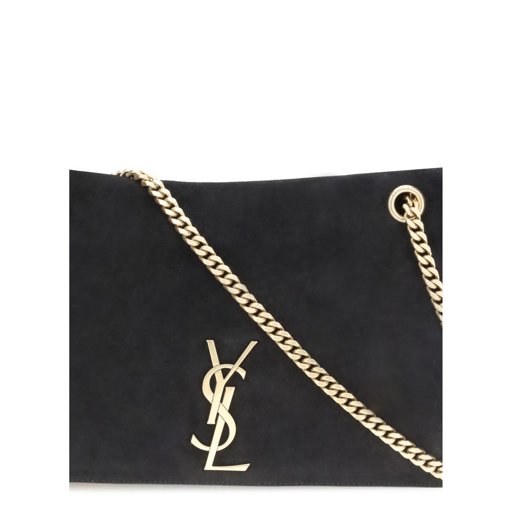 Saint Laurent Black Calf Leather Bos Taurus Shoulder Bag - Image 8