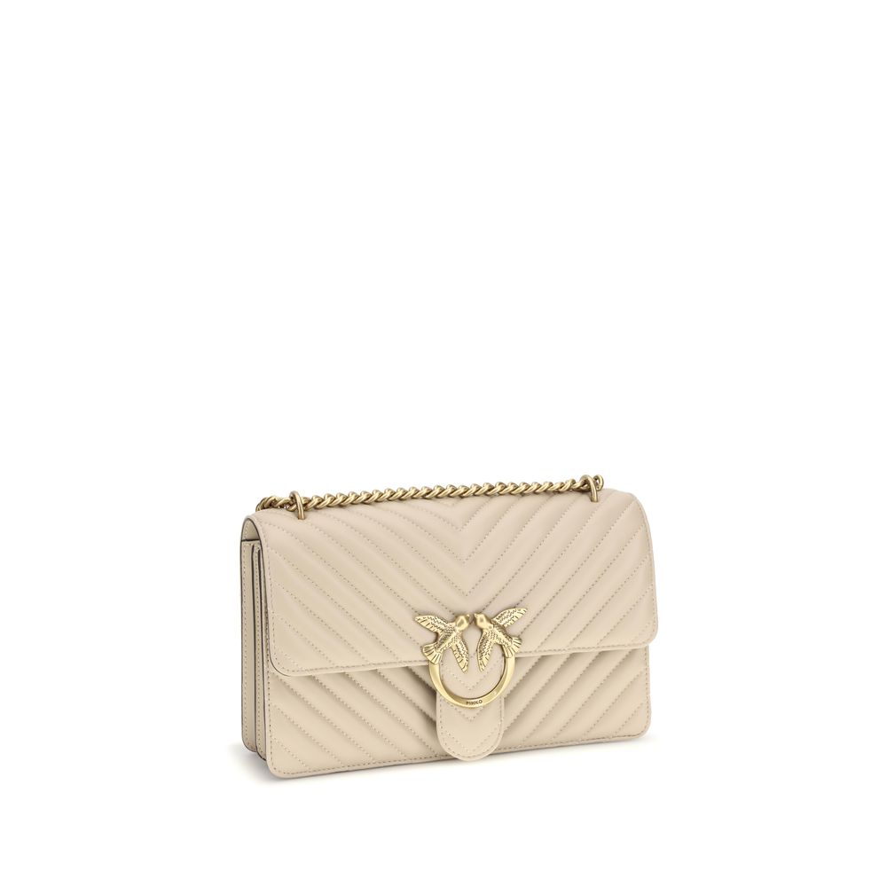 PINKO Beige Calf Leather Bos Taurus Shoulder Bag - Image 2