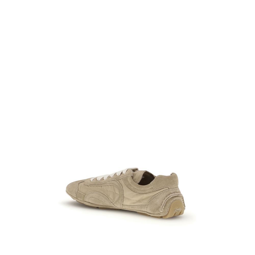Prada Beige Lamb Ovis Aries Aries Athletic Sneakers - Image 3