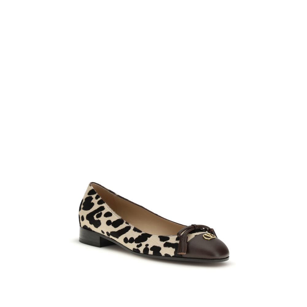 Valentino Garavani Multicolor Calf Leather Bos Taurus Ballet Flats - Image 2
